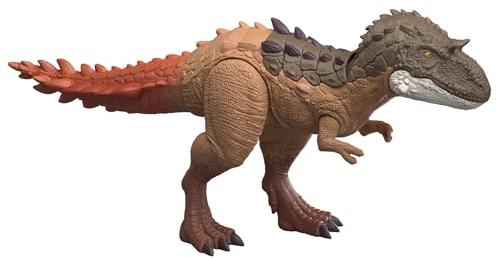 Mattel Jurassic World Rebirth Gigantic Thrashers Gorgosaurus | Stor dinosauriefigur, dino-leksak med 2 attacker och evolutionsfunktion, digital lek via skanningskod, JKL86