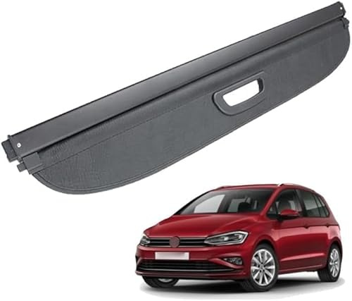 Auto Kofferraumvorhang für VW Golf Sportsvan 2015-2020 Einziehbarer Laderaumabdeckung Kofferraum Schutz Abdeckung Boot Load Shielding Security Panel