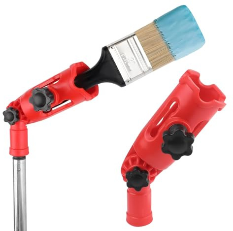 Multi-Angle Paint Brush Extender for High Ceiling, Adjustable Extension Pole Attachment for Paint Brush Roller Scraper,Universal Extension Secure Handle Grip for Walls Brush Scrapers Trim Corners