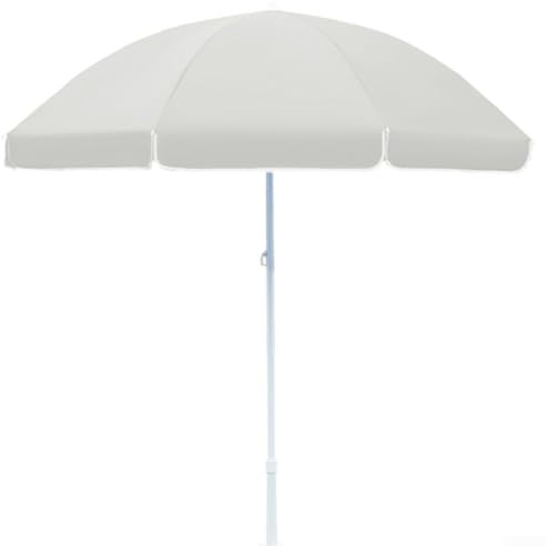 Sombrilla para exteriores de 2 x 2 metros con marco de aleación de acero resistente y tela Oxford 300D, proporcionando una amplia sombra para la playa y reuniones al aire libre (blanco)