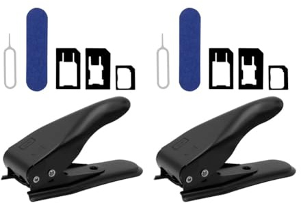 Gishbjka 2 Sets mit SIM-Kartenschneidern für Mobiltelefone mit Doppeltem Verwendungszweck. die Kartenschneider für Mobiltelefone Sind für Smartphones Geeignet.