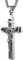 HZMAN Kreuz Kette für Herren Edelstahl Jesus Kruzifix Kreuz Halskette Anhänger Schmuck Geschenk (Silber)