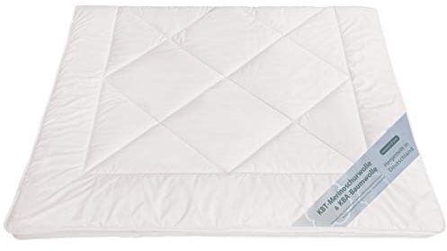 franknatur - Bettdecke Ganzjahr Schurwolle kbT Baumwolle KBA Bio 135x200 Natalia