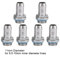 Bewinner Barb Anschlüsse 6 PCS PC Wasserkühlung 2 Touch Anschluss G1 / 4 Gewindestutzen Anschluss für Rohr, Edelstahl(11mm)