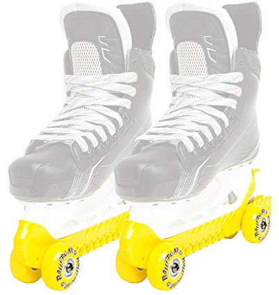 Rollergard RG374-YEL Rollen-Kufenschoner für Eishockey-& Schlittschuhe I Eishockeyschlittschuh-Schutz I Kufenzubehör I One Size, gelb, Medium