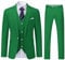 YOUTHUP Abito da Uomo 3 Pezzi Suit Slim Fit Business Wedding Abiti per Uomo Giacca e Gilet e Pantaloni, Verde, L