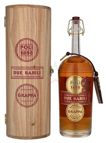 Poli Grappa Barrique Due Barili in Holzkiste 40,00% 0,70 Liter