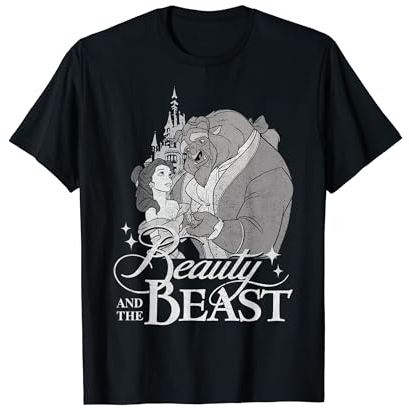 Disney Beauty & The Beast Vintage Logo Dance Camiseta