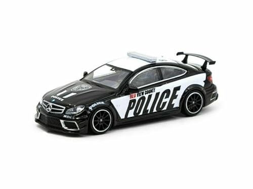 Tarmac Works T64G-009-PC Mercedes-Benz C 63 AMG Coupé Black Series Police Car Scala 1:64 Modellino Auto