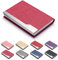 FACATH Visitenkartenetui – Luxus PU-Leder Namenskartenhalter & Edelstahl Multi Kartenetui, Slim Metal Pocket Card Holder Wallet Credit Card ID Case/Holder with Magnetic Shut – Rosa Rot