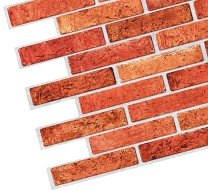 Untitled 3D PVC Wandpaneele | Deckenpaneele | Paneele Ziegeloptik | 1 Platte - 0.5 qm | Wanddeko | Wandverkleidung | Wasserfest - Wall Brick