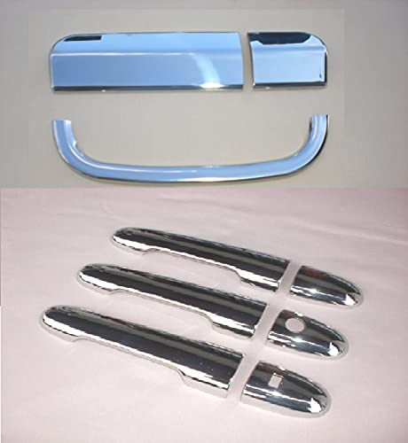 mne parts Kompatibel mit Mercedes Vito W639 2003-2014 Türgriffe Blenden + Kofferraum Entriegelung Set Edelstahl