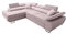 Robin Saturn Premium Ecksofa Schlaffunktion Bettkasten Verstellbare Kopfstützen Kissen Sofa L-Form Schlafsofa Freistehende Eckcouch Schlafcouch Wohnzimmermöbel Wohnlandschaft Links Flamingo