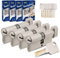 GERCAR Pro Gleichschließend 4 Knaufzylinder 40/40 Set 4x Schließzylinder mit Knauf inkl. 20 Schlüssel - 80 mm Türschloss Zylinderschloss 4er Zylinder - Länge: 80mm, A:40 B:40 - Messing matt massiv