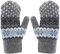 ITODA Fäustlinge Winter Damen Fausthandschuhe Strick Winterhandschuhe Schneeflocke Strickhandschuhe Verdickt Warm Wollhandschuhe Doppelschicht Handwärmer Winddicht Damenhandschuhe Outdoor Fahrrad