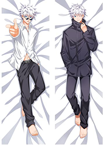 Sonsoke Gojo Satoru Kissenbezug, Anime-gefüllter Reißverschluss, doppelseitiger Druck, Sofakissen, 150 x 50 cm (Gojo Satoru 6)