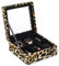 AmeliaHome Schmuckkasten Aufbewahrungsbox Schmuckschatulle Organizer 18x7 cm Tiermuster Glasen Leopard
