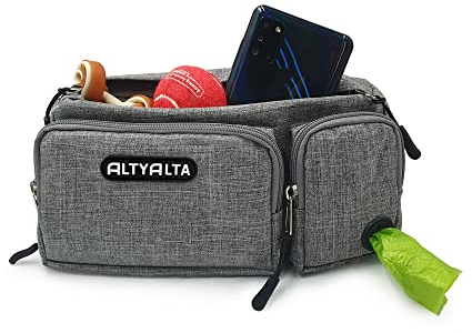 ALTYALTA EZ Bauchtaschen für Hunde, Leckerlibeutel für das Hundetraining, einfach zum Spazierengehen mit Hunden, Gürteltasche und Abfallbeutelspender, Hundeliebhaber, Geschenk (Grau Melange)