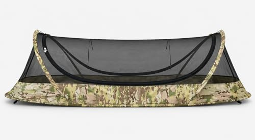 USGI Industries Bivy Zelt | Leichtes Einzelpersonen-Schlafnetz-System für Outdoor, Camping, Survival, Wandern, Rucksack | Netzschutz (OCP)