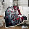 Decken Gothic Rose Skull Wohndecken Fleecedecken for Erwachsene Kinder, Skelett-Paarmuster,100% Mikrofaser,Weich und warm,für Schlafsofa und Sofa (1,150x200cm)