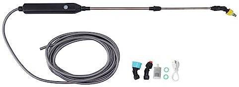 Rociador de Jardín, Rociador de Jardín Eléctrico, Pistola Rociadora Eléctrica, Regadera, Rociador con Batería, Rociador Eléctrico con Varita de Riego con(Manguera de 5 metros/16,4 pies)