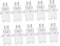 Baoblaze 10 x Weihnachts Lebkuchenmann Flasche 500ml, Gingerbread Man Saftflaschen, Empty Juice Bottles Gingerbread Man, Getränkebehälter mit Kappen für Kinder, Weihnachtsfeier, Gastgeschenke, Klar