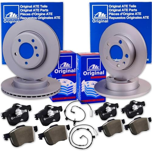 ATE Bremsscheiben + Beläge vorne + hinten passend für 1er E81 E87 116 + 118