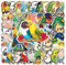 Parrot Aufkleber Vögel Stickers 50 Stück Skateboard Graffiti Aufkleber Motorräder Fahrrad Snowboard Gepäck Laptop Auto Koffer für Kinder und Jugendliche Wasserdichte Vinyl Aufkleber