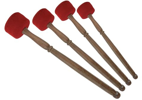 Singing Bowl Mallet Striker Large - Hard Wooden Handcrafted Stick Striker for Himalayan Bowl. Maroon Color Striker Mallet for Yoga Healing (35cm Mallet Striker)