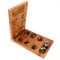 Wooden Mancala Board Game Set Folding Board with Glass Stones Marble Game Travel Board Game for Kids Adults Family (Board Games)