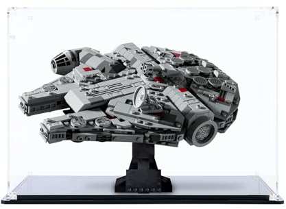 icuanuty Acryl Vitrine für Lego Millennium Falcon 75375, Staubgeschützte Aufbewahrung und Organisation Vitrine für Lego Vitrine, Größe: 31x20x21 cm (Nur Display Case)