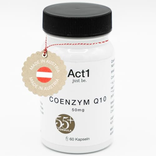 Coenzyme Q10 - Act1 - unterstützt einen gesunden Lebensstil, fördert das Wohlbefinden der Zellen und bietet vielfältige Vorteile für den gesamten Körper. 55+ Formel
