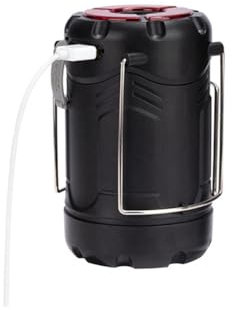 Torribala Lampe de Camping Pliable Lampe de Camping LED Noire Lampe de Camping Rechargeable et Fonctionnant sur Batterie Lampe de Secours 2 en 1 avec Lampe de Poche et Base Magnétique