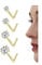Chriscoco 20G Nasenpiercing Gold Nasenpiercing Chirurgenstahl 14K Gold Nasenpiercing Stecker Zirconia Piercing Nase Nasenstecker Nostril Piercing für Damen Herren