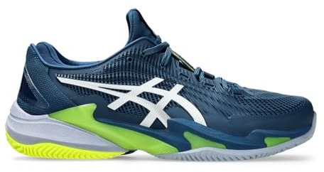 ASICS Court FF 3 Clay, Sneaker Hombre, Blanco/Gris Azul, 46 EU