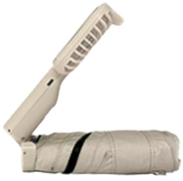 Parapluie avec ventilateur | Parapluie ventilateur portable - Coupe-vent, antistatique, facile à charger, anti-UV, parapluie léger pour le confort lors de vos déplacements, Abricot, Refer to