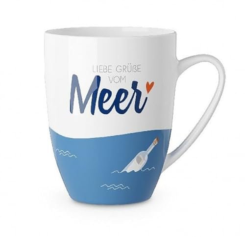 Kaffeetasse Kaffeebecher Tee Tasse 250 ml Thema: Küste (LG vom Meer - Flaschenpost - 950824)