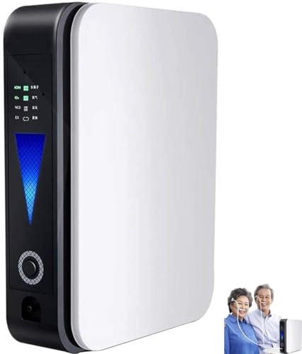 Máquina de oxígeno, concentrador de oxígeno portátil, dispositivo de oxígeno de 3 l/min, generador de oxígeno ajustable, trabajo silencioso for uso doméstico y de viaje, purificador de aire for automó