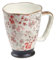 TEA SHOP - Mug Uki Mori Red - Taza artesanal de porcelana original de Japón con motivos florales