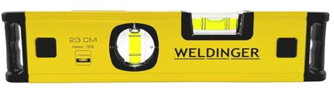 WELDINGER Wasserwaage 230 mm magnetisch Top View zwei Libellen Gummikappen