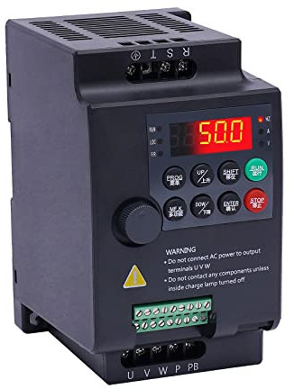 Trasformatore di frequenza VFD da 220 V 1,5 KW con metodo di controllo vettoriale senza PG, trasformatore monofase a trifase con telecomando, VFD Speed Inverter con ventola DC