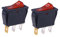 SEWOART Lot De 2 Interrupteurs À Bascule À 3 Boutons Poussoirs Pour Éclairage 220 V Noir