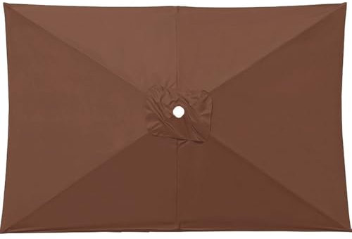 Miecoae Rectangular Toldo de Recambio de Sombrilla de 200x300cm Tela para Sombrilla para Patio 6 Varillas Exterior Tela Toldo Repuesto(U5)