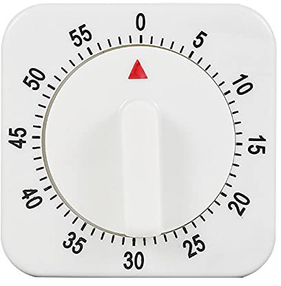 Kurzzeitwecker mit Deutlicher Minutenskala 6x6x2,5cm Eieruhr Mechanisch 60 Minuten Praktisch und Umweltfreundlich Kurzzeitwecker Analog für Küche Backen Büro Studium Übung