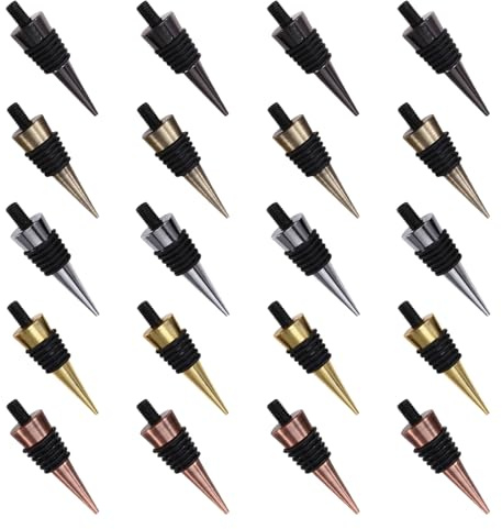 Agwuoetr 20Pieces Blank Bottle Stopper Bottle Stopper with Threaded Post for Wood Turning DIY Project
