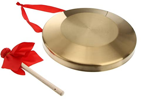 KAILIKETIY Traditionelles Perkussionsinstrument Hand Gong Mit Hammer Handgefertigter Gongs Mit Lanyard Für Yoga Partys Und Konzerte Robust Und Langlebig Klarer Klang