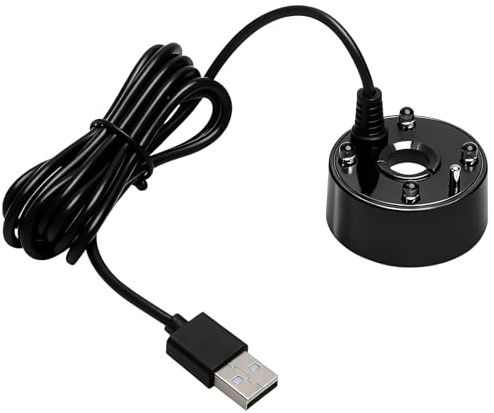 HENGBIRD Aquarium Nebelmaschine, Ultraschall Nebler Vernebler USB LED Farbwechsel Nebelgerät mit Wassermangelschutz für Brunnen Teich Aquarium Einfach zu Bedienen 5 V