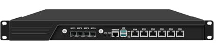 ANDAQI 1U Firewall Appliance 10GbE with Redundancy Power Supply, PFSense, Mikrotik, OPNsense, VPN, I7 14700, RJ59, 6 x 2.5GbE LAN, 4 x SFP+, Support 19-24V DC, 64G RAM, 256G SSD