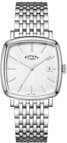 Rotary Men's Heritage Astoria Square Stainless Steel Bracelet Watch