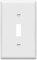 Enerlites 8811-W - Placa de pared para interruptor de palanca de 1 banda, tamaño estándar, policarbonato irrompible, color blanco